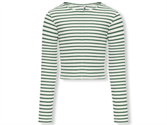 Kids ONLY cloud dancer/hedge green stribet top